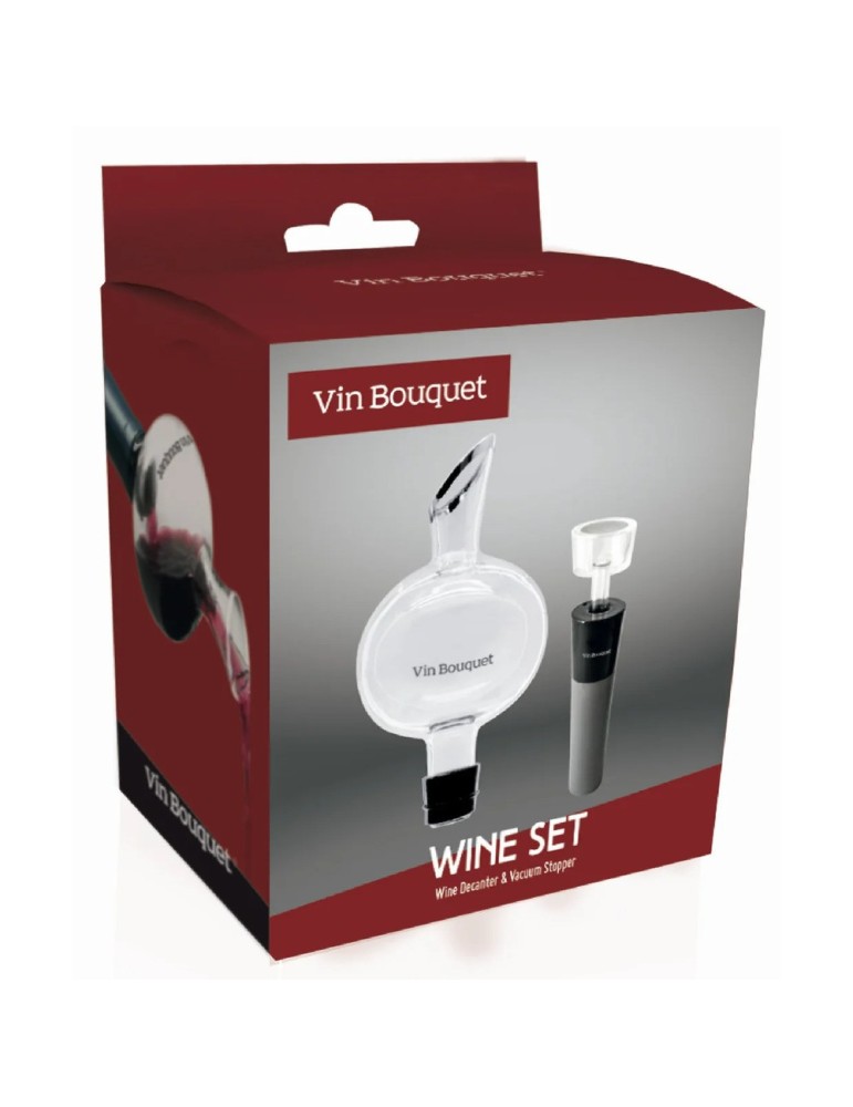 Decantador y Tapón de Vacío Vin Bouquet – Aireación y Conservación
