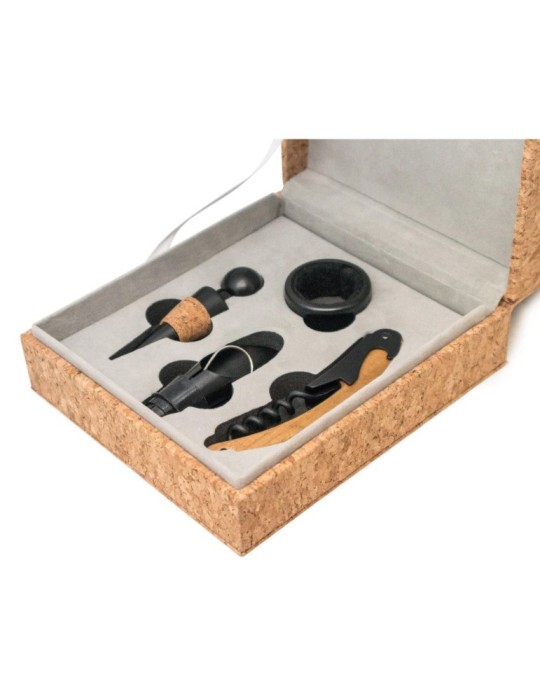 Set Accesorios Vino Vin Bouquet – Caja Corcho Natural