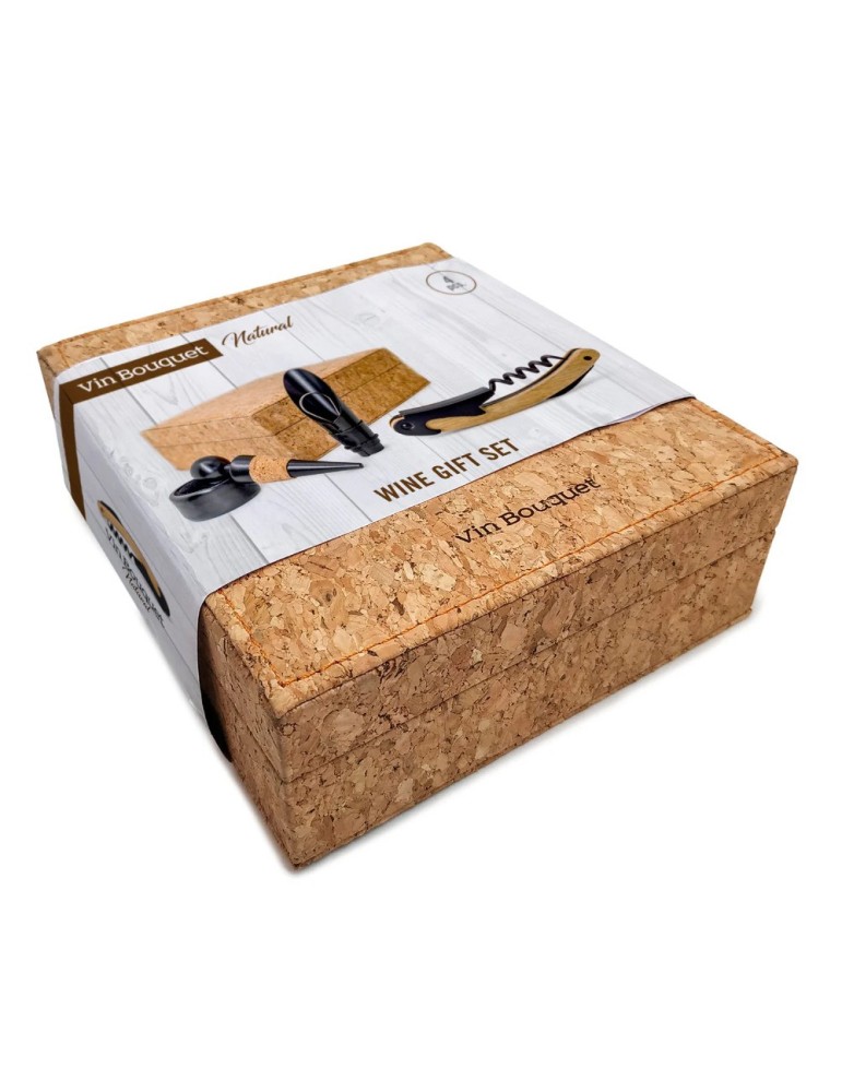 Set Accesorios Vino Vin Bouquet – Caja Corcho Natural