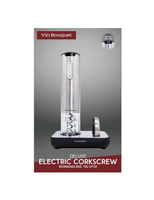 Sacacorchos Eléctrico Deluxe Vin Bouquet – Con Base de Carga