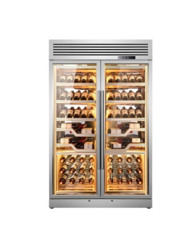 Vinoteca Profesional ELYSEE 144 Botellas – 2 Zonas Independientes - 2 puertas