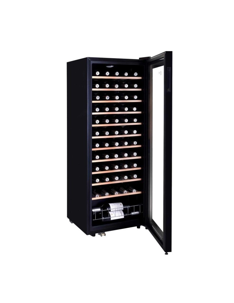 Vinoteca Negra Cave Vinum 60 Botellas CV-60 WS - Compresor y Baldas de Madera
