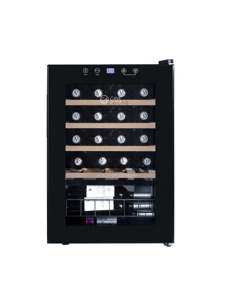 Vinoteca negra 18 botellas compresor CV-18C WS