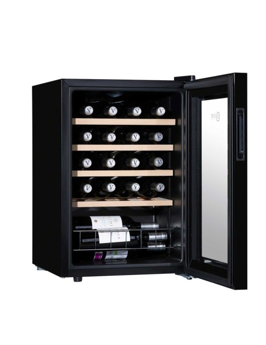 Vinoteca negra 18 botellas compresor CV-18C WS