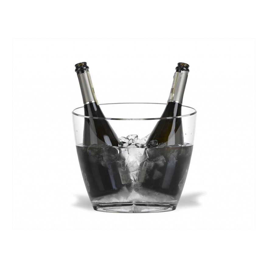 Cubitera Nice Magnum para 2 Botellas - Poliestireno Transparente