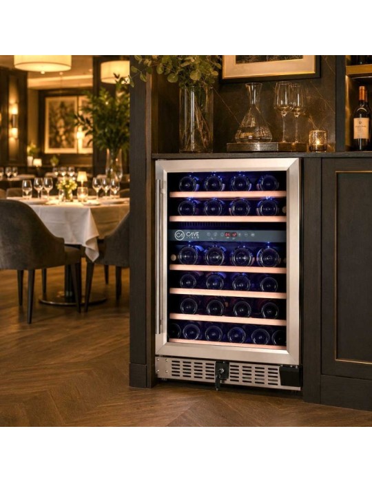 Vinoteca Encastrable 2 Zonas 46 Botellas | CV-46-2T Acero Inoxidable