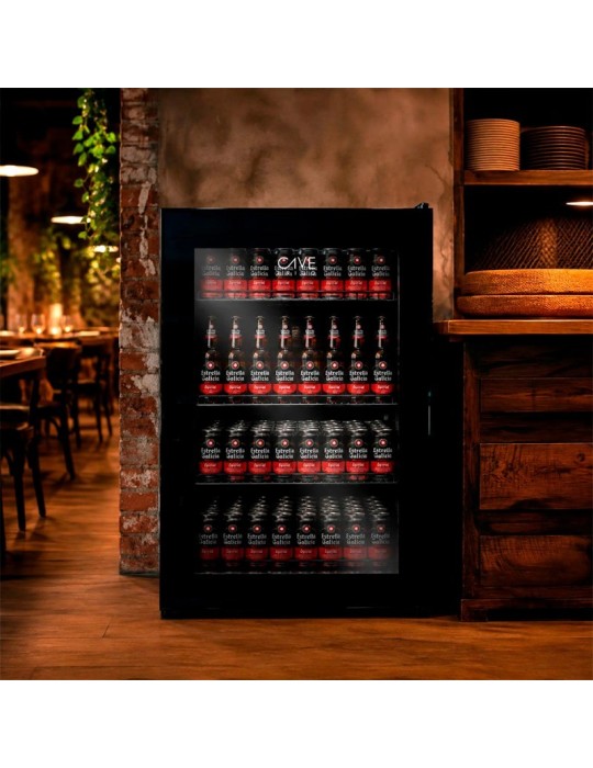 Expositor Refrigerado para Bebidas 128L – Nevera Expositora con Puerta de Cristal