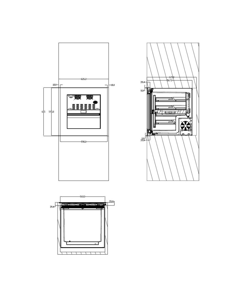 Caviss CLEN230TBEG – Vinoteca encastrable columna 30 botellas doble zona