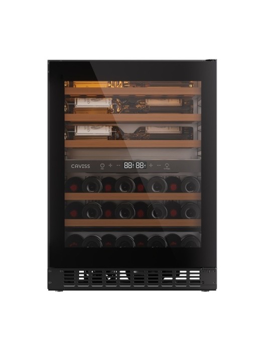 Vinoteca encastrable Caviss CT2SP46H82N60| 45 botellas, 2 zonas, bajo encimera