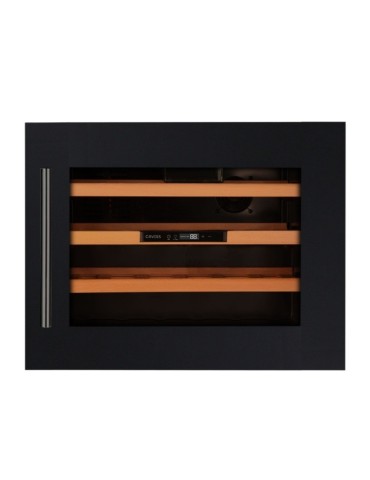 Vinoteca encastrable Caviss CT1E24H45N60| 24 botellas, columna, doble cristal
