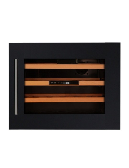 Vinoteca encastrable Caviss CT1E24H45N60| 24 botellas, columna, doble cristal