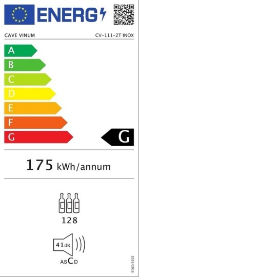 Vinoteca negra 120 Botellas 2 temperaturas Cave Vinum CV-111-N-2T