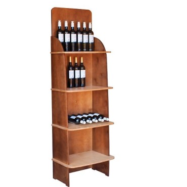 Botellero Expositor Cabernet A - 4 Pisos de Madera Roble