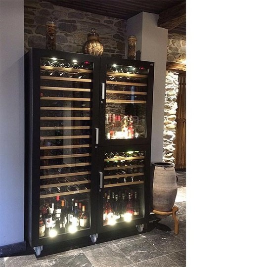 Vinoteca de madera 3 Temperaturas Alta calidad y lujo GOLD