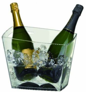 Cubitera Palladio SMMA para 2 Botellas – Acrílica Transparente