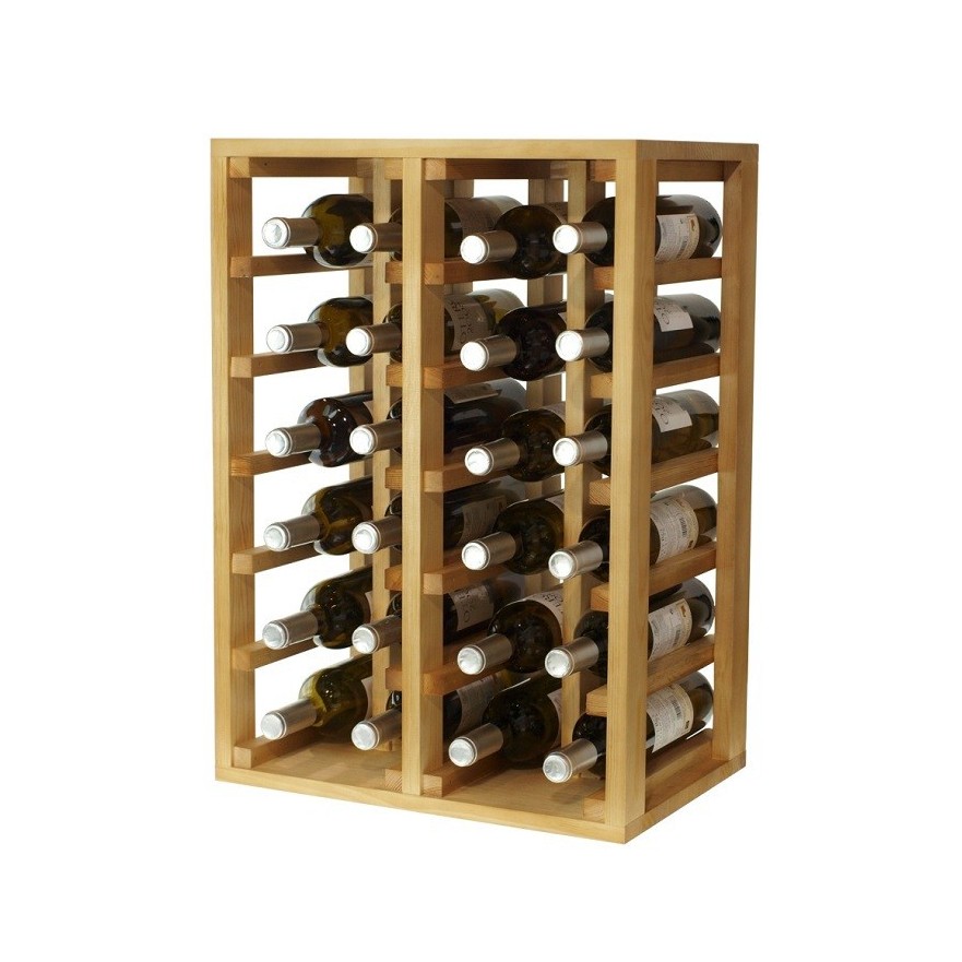 Botellero para vino de pino 24 botellas