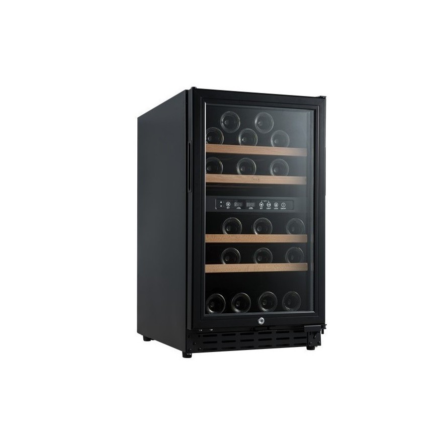 Vinoteca encastrable Negra 37 botellas 2 Temperaturas 40GC 2T