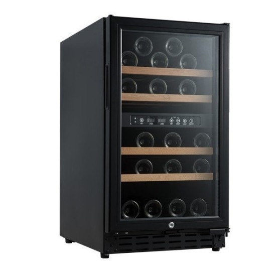 Vinoteca encastrable Negra 37 botellas 2 Temperaturas 40GC 2T