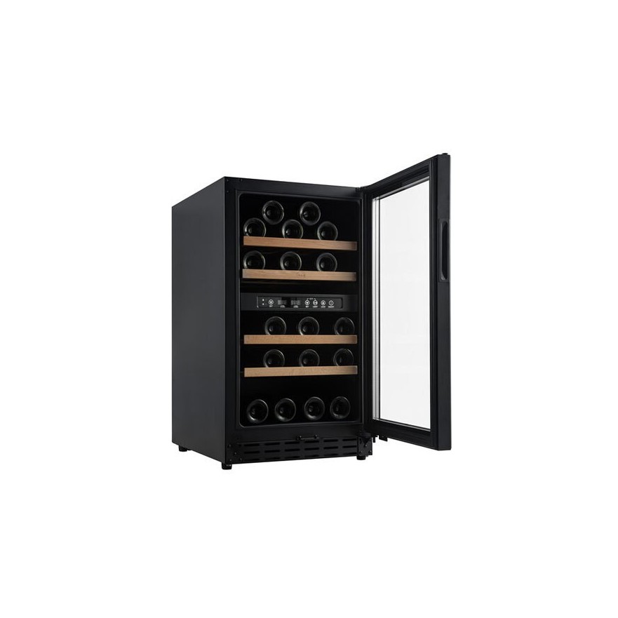 Vinoteca encastrable negra 33 botellas con 2 zonas – Vinobox 40GC 2T