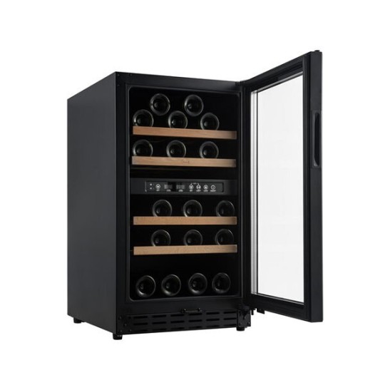 Vinoteca encastrable negra 33 botellas con 2 zonas – Vinobox 40GC 2T