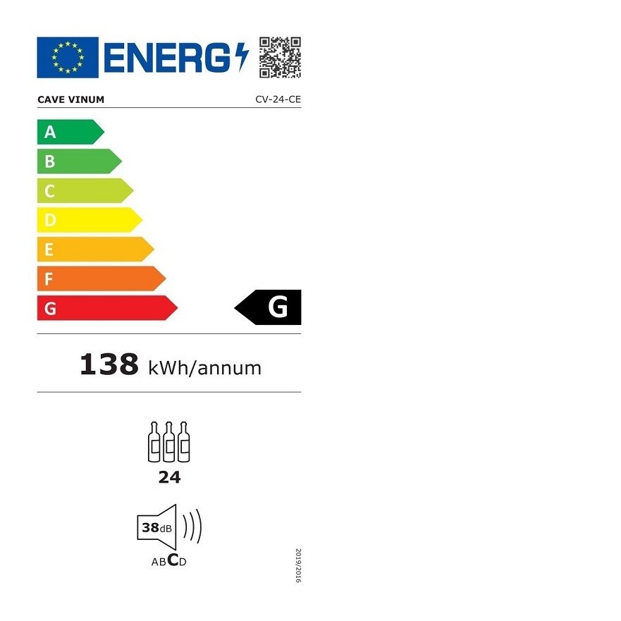 Vinoteca Encastrable columna Negra 24 Botellas CV-24CE para Cocina