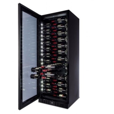 Vinoteca negra grande con puerta reversible 143 botellas CV-143LV 2