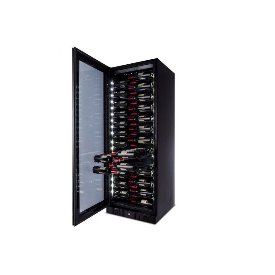 Vinoteca Encastrable Negra 143 Botellas CV-143LV con baldas telescopicas