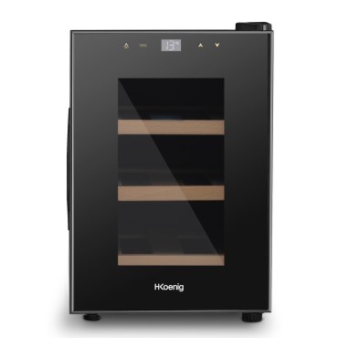 Vinoteca negra pequeña 6 botellas Hkoenig AGE6