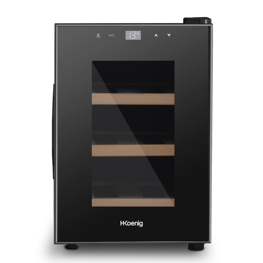 Vinoteca negra pequeña 6 botellas Hkoenig AGE6
