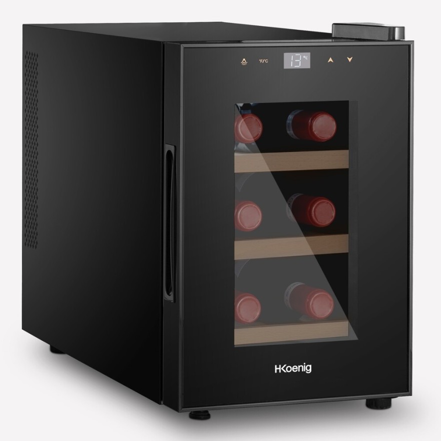 Vinoteca Negra 6 Botellas Hkoenig AGE6 – Compacta, Silenciosa y Elegante