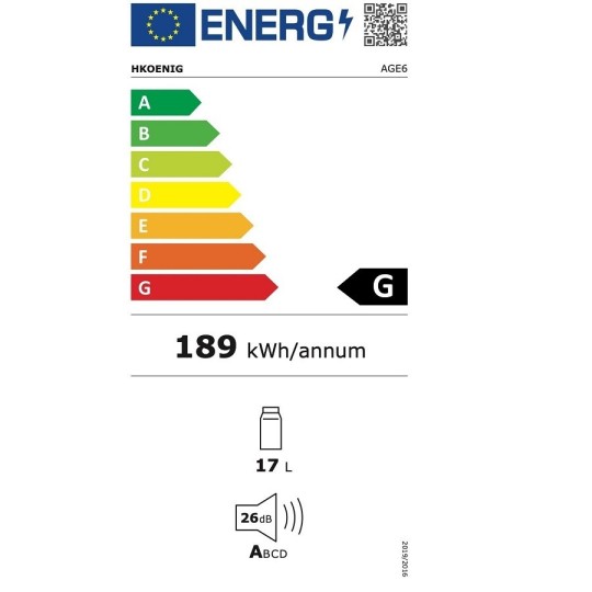 Vinoteca Negra 6 Botellas Hkoenig AGE6 – Compacta, Silenciosa y Elegante