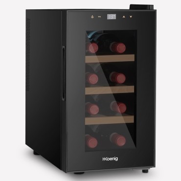 Vinoteca pequeña negra 8 botellas Hkoenig AGE8