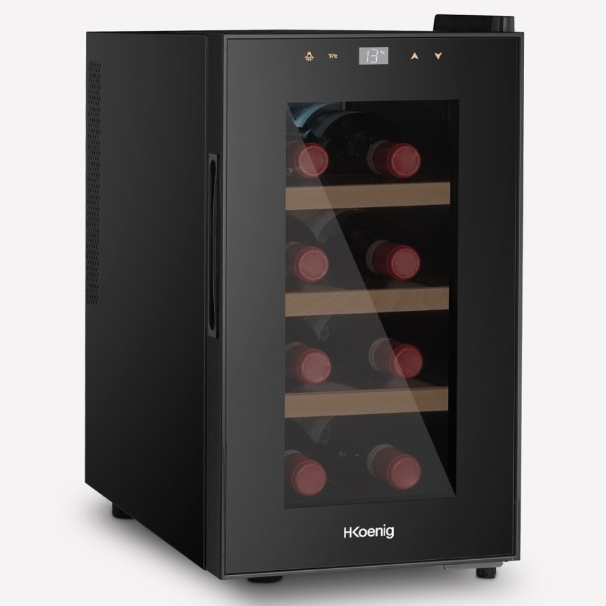 Vinoteca pequeña negra 8 botellas Hkoenig AGE8