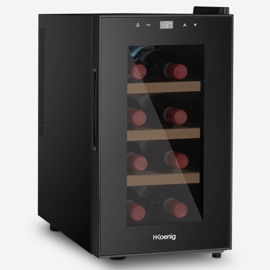 Vinoteca pequeña negra 8 botellas Hkoenig AGE8