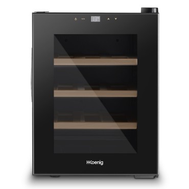 Vinoteca pequeña negra 12 botellas Hkoenig AGE12