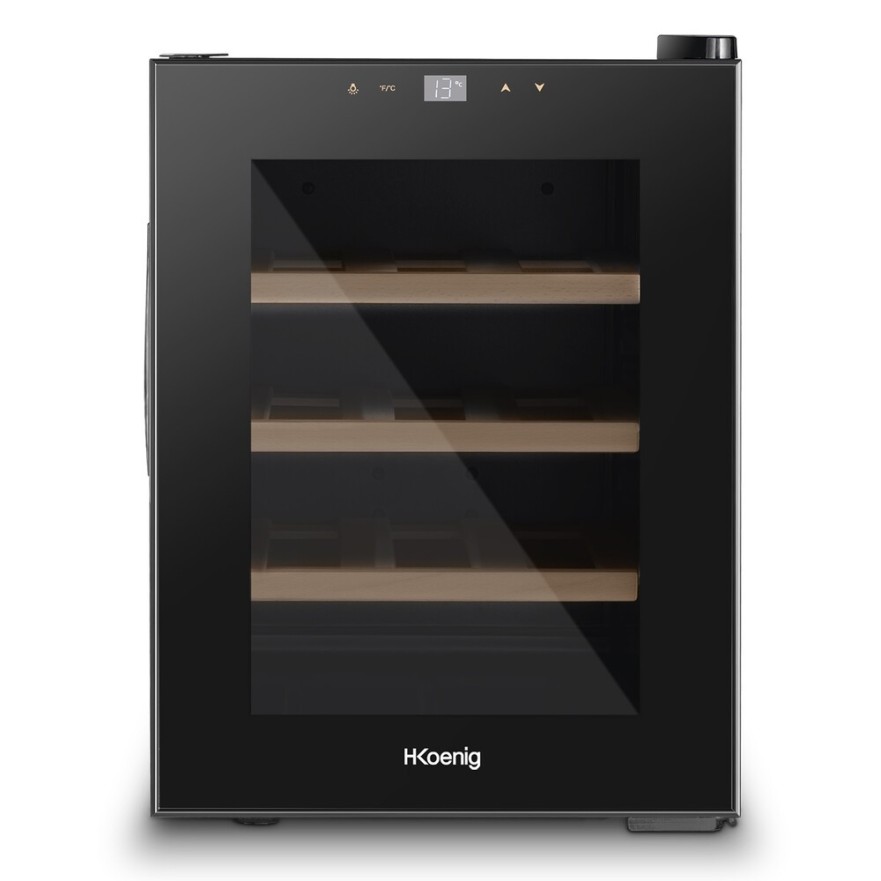 Vinoteca pequeña negra 12 botellas Hkoenig AGE12