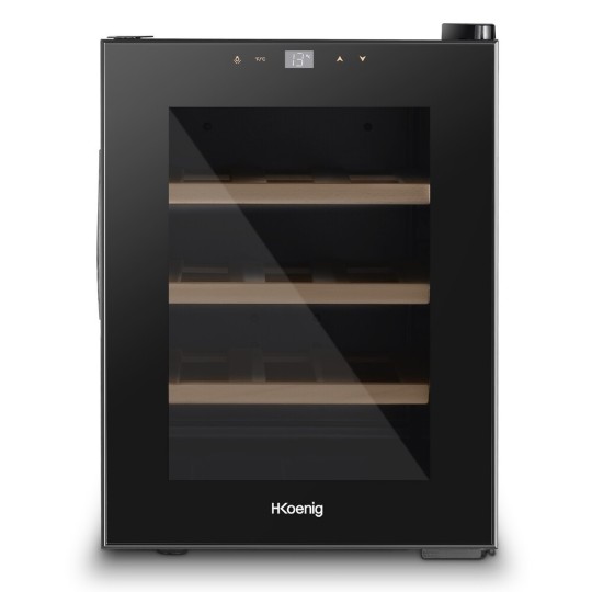 Vinoteca pequeña negra 12 botellas Hkoenig AGE12