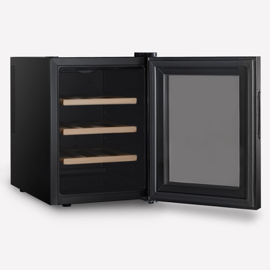 Vinoteca Negra 12 Botellas Hkoenig AGE12 – Compacta, Silenciosa y Elegante