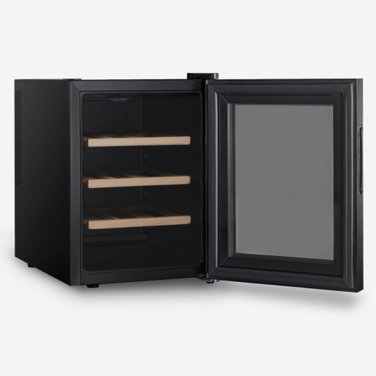 Vinoteca Negra 12 Botellas Hkoenig AGE12 – Compacta, Silenciosa y Elegante