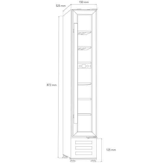 Vinoteca Integrable 7 Botellas Acero Inoxidable CVST 7 – Compacta y Elegante