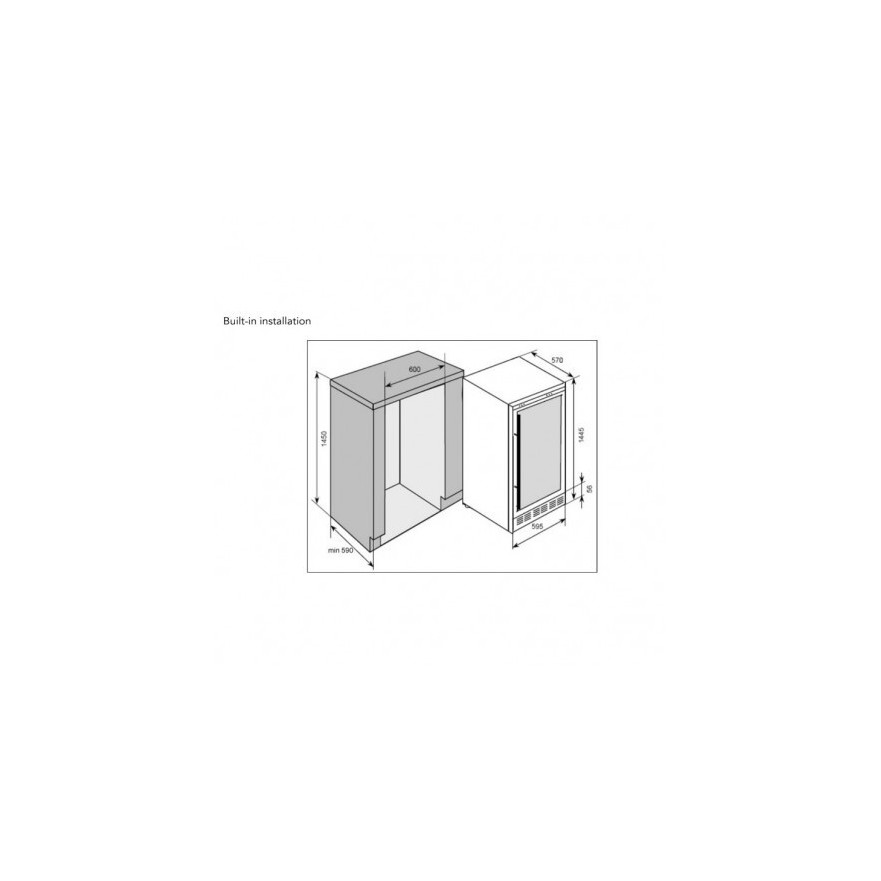 Vinoteca Grande CAVCE100 – Acero Inoxidable, 100 Botellas, Conservación Premium