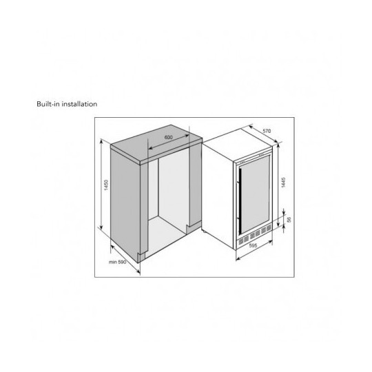 Vinoteca Grande CAVCE100 – Acero Inoxidable, 100 Botellas, Conservación Premium
