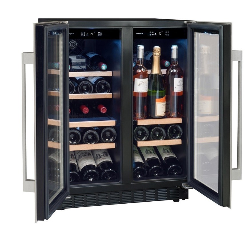 Vinoteca encastrable 2 puertas 49 botellas Avintage AVU48DPX1