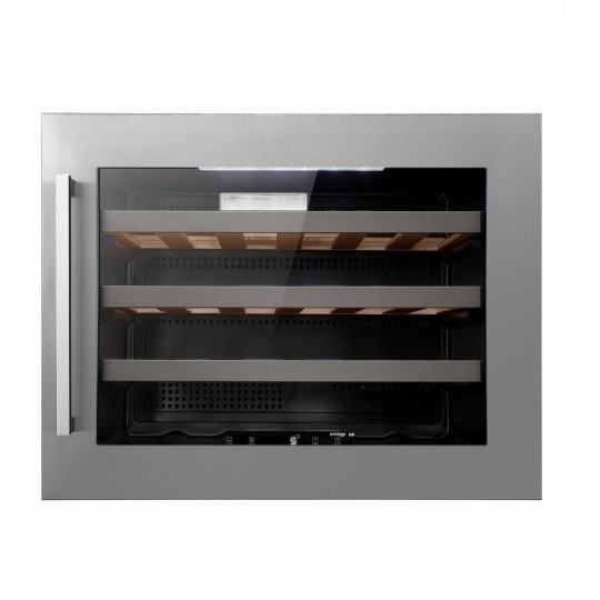 Vinoteca Encastrable en Columna Avintage AVI24S2X – 24 Botellas, Acero Inoxidable