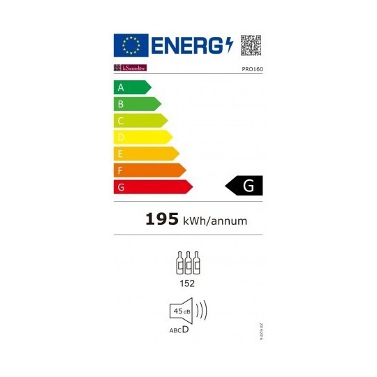 Vinoteca La Sommeliere Pro 160 – 152 Botellas visibilidad etiquetas