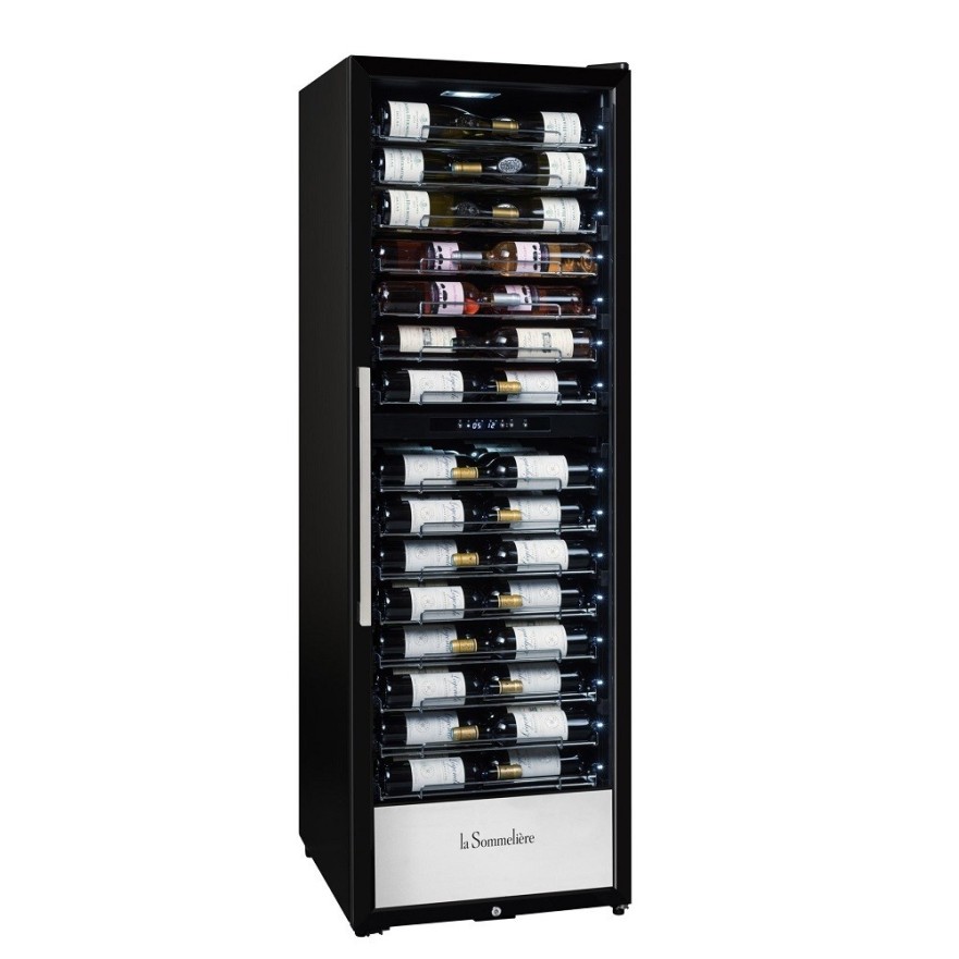 Vinoteca La Sommeliere Pro160 DZ – 152 Botellas, Doble Zona, baldas deslizantes