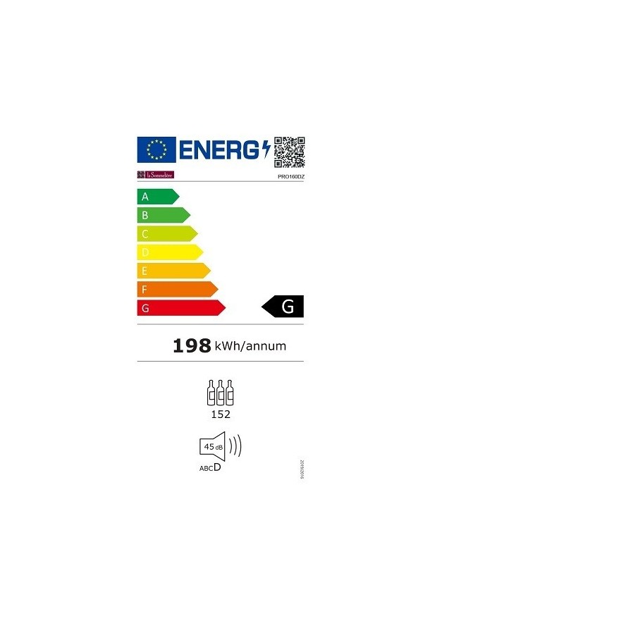 Vinoteca La Sommeliere Pro160 DZ – 152 Botellas, Doble Zona, baldas deslizantes