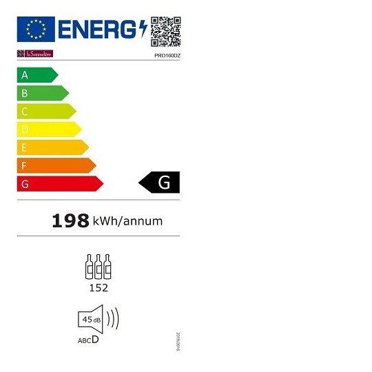 Vinoteca La Sommeliere Pro160 DZ – 152 Botellas, Doble Zona, baldas deslizantes
