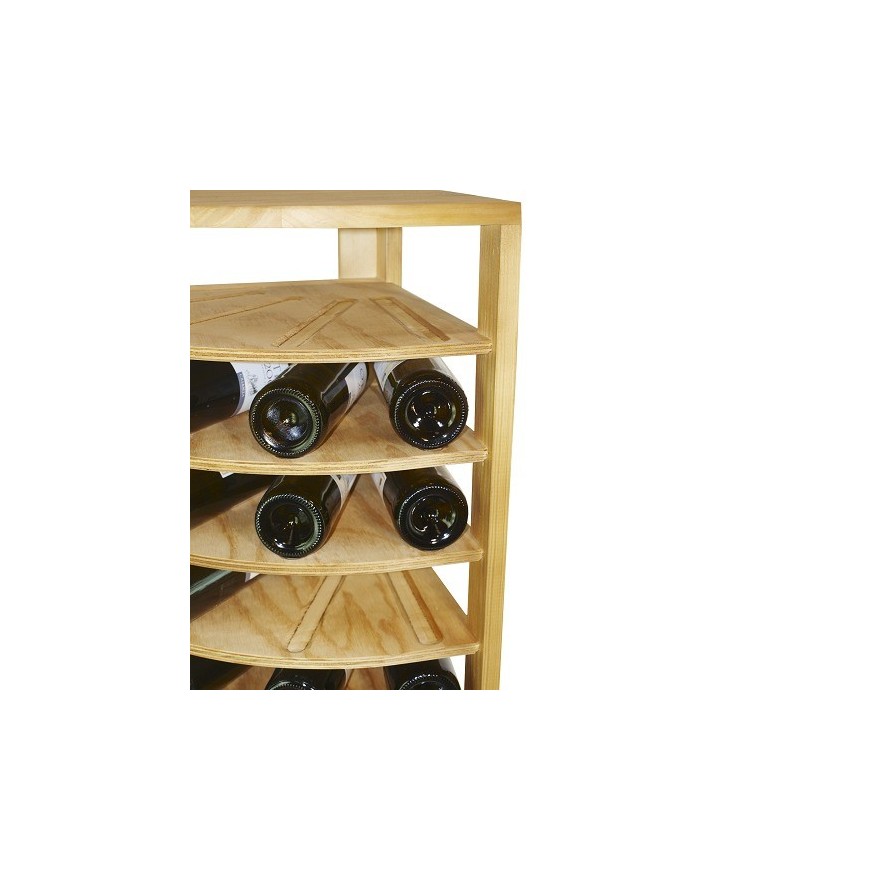 Botellero de Madera de Pino EX2036 | Capacidad 50 Botellas | Diseño Compacto