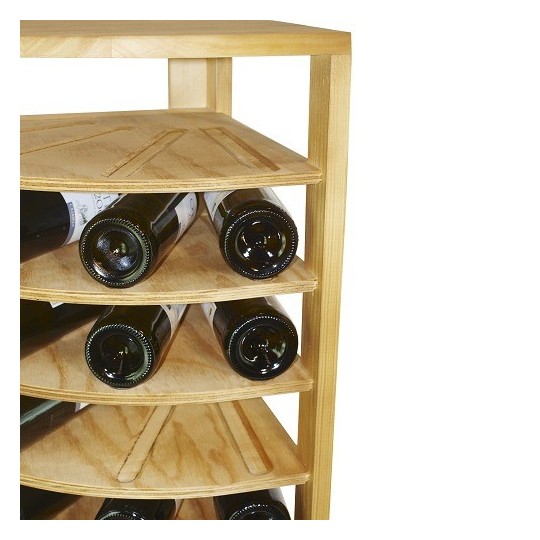 Botellero de Madera de Pino EX2036 | Capacidad 50 Botellas | Diseño Compacto